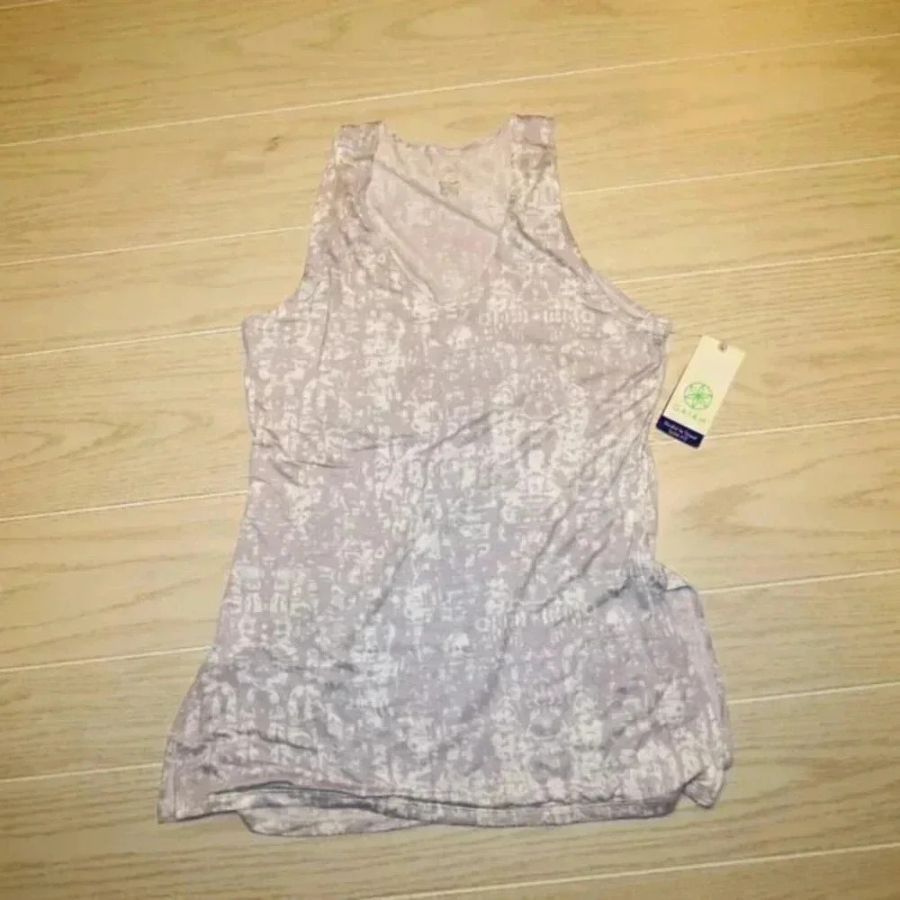 Gaiam Women's Activewear Gray White Tank Yoga Pilate Size Small NWT